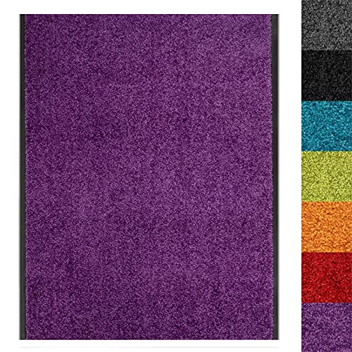 Schmutzfangmatte Use&Wash - Türmatte Sauberlaufmatte Fußabtreter - Fussmatte Teppich - für Flur Eingang Eingangsbereich - rutschfest & waschbar (200 x 400 cm, Lila 28) von Floordirekt