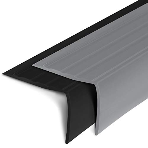 Floordirekt Treppenkantenprofil aus Vinyl Außenbereich Anti Rutsch Winkelprofil aus PVC Stufenkantenprofil 100 x 4,5 x 4,2 cm von Floordirekt