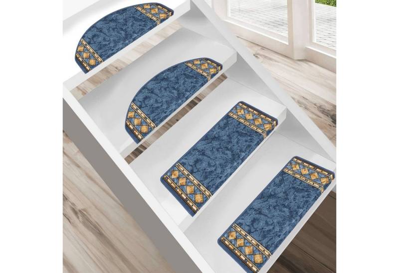 Stufenmatte Rügen, Erhältlich in vielen Farben & Größen, Treppenschutz, Floordirekt, Halbrund, Höhe: 5 mm von Floordirekt