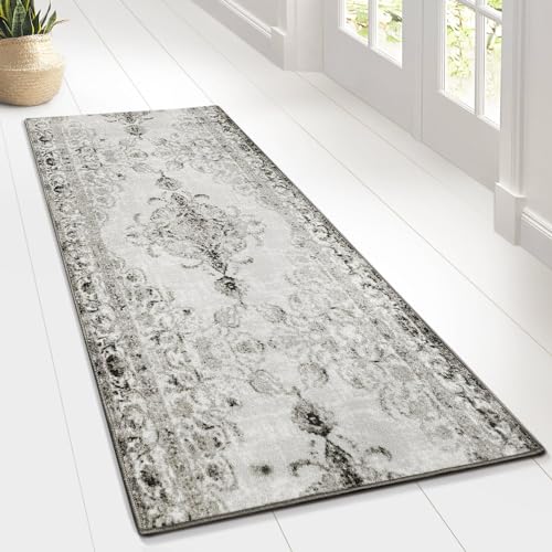 Teppich-Läufer auf Maß - Moderne Wohnteppiche für Flur, Küche, Schlafzimmer - Teppich Läufer Küchenläufer Flurteppich Flurläufer (Palau Grau, 80 x 400 cm) von Floordirekt