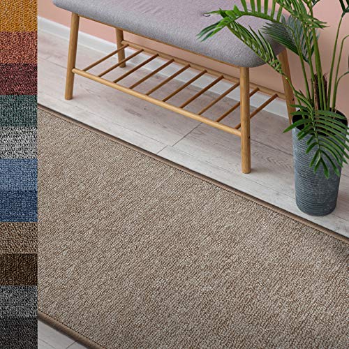 Teppich London | Wohnteppich oder Läufer für Küche, Flur und Wohnraum | Strapazierfähig & pflegeleicht | 11 Farben & viele Größen (200 x 300 cm, Beige 70) von Floordirekt