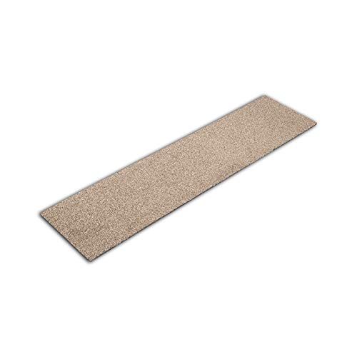 Teppichdielen Walnut | Teppichfliesen schnell und ohne Verkleben verlegbar | Robust & antistatisch | In 3 Farben erhältlich (1 Fliese | 100 x 25 cm, Beige) von Floordirekt