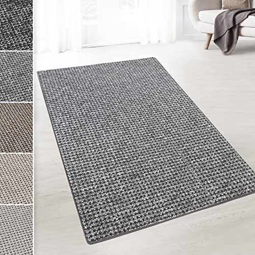 Floordirekt Teppichläufer Grandeur - Teppich Läufer Meterware für Wohnzimmer, Flur, Büro, Schlafzimmer - gekettelt (Grau, 200x350 cm) von Floordirekt