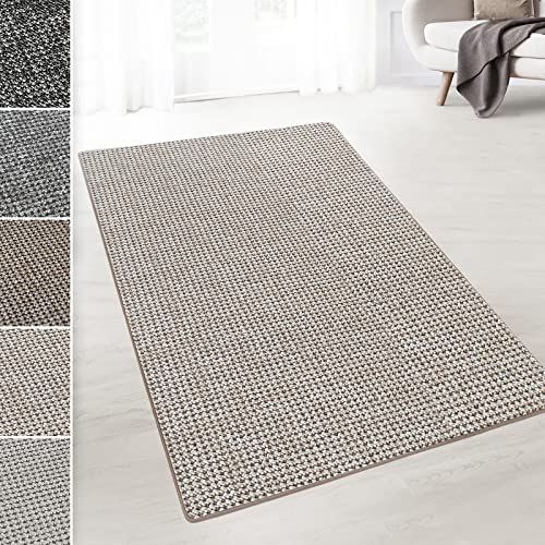 Floordirekt Teppichläufer Grandeur - Teppich Läufer Meterware für Wohnzimmer, Flur, Büro, Schlafzimmer - gekettelt (Beige, 66x250 cm) von Floordirekt