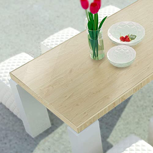 Tischfolie Neo | Tischmatte | Tischauflage | Transparent & Halbtransparent | Schutzmatte für Tisch | Unterlegmatte zum Basteln in vielen verschiedenen Größen (80 x 170 cm, 100% Transparent (Neo Plus)) von Floordirekt