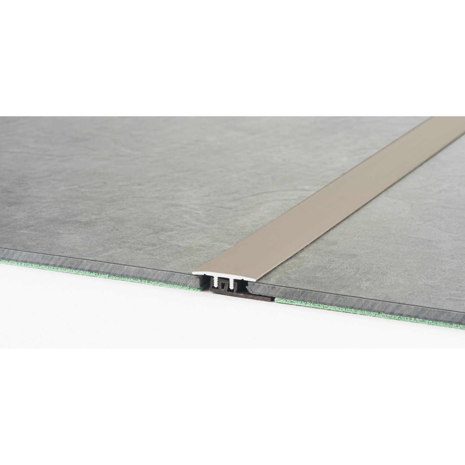 Übergangsprofil für Vinylböden Edelstahl 7,5 mm x 34 mm x 2700 mm von Floorever Spa
