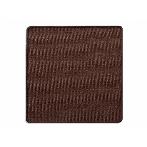 KARAT Sisal Fußmatte Teppich Vorleger Kratzteppich Katzenmöbel Kratzmatte Sisalmatte, widerstandsfähig & in vielen Farben und Größen erhältlich (50 x 50 cm, Dunkelbraun) von KARAT