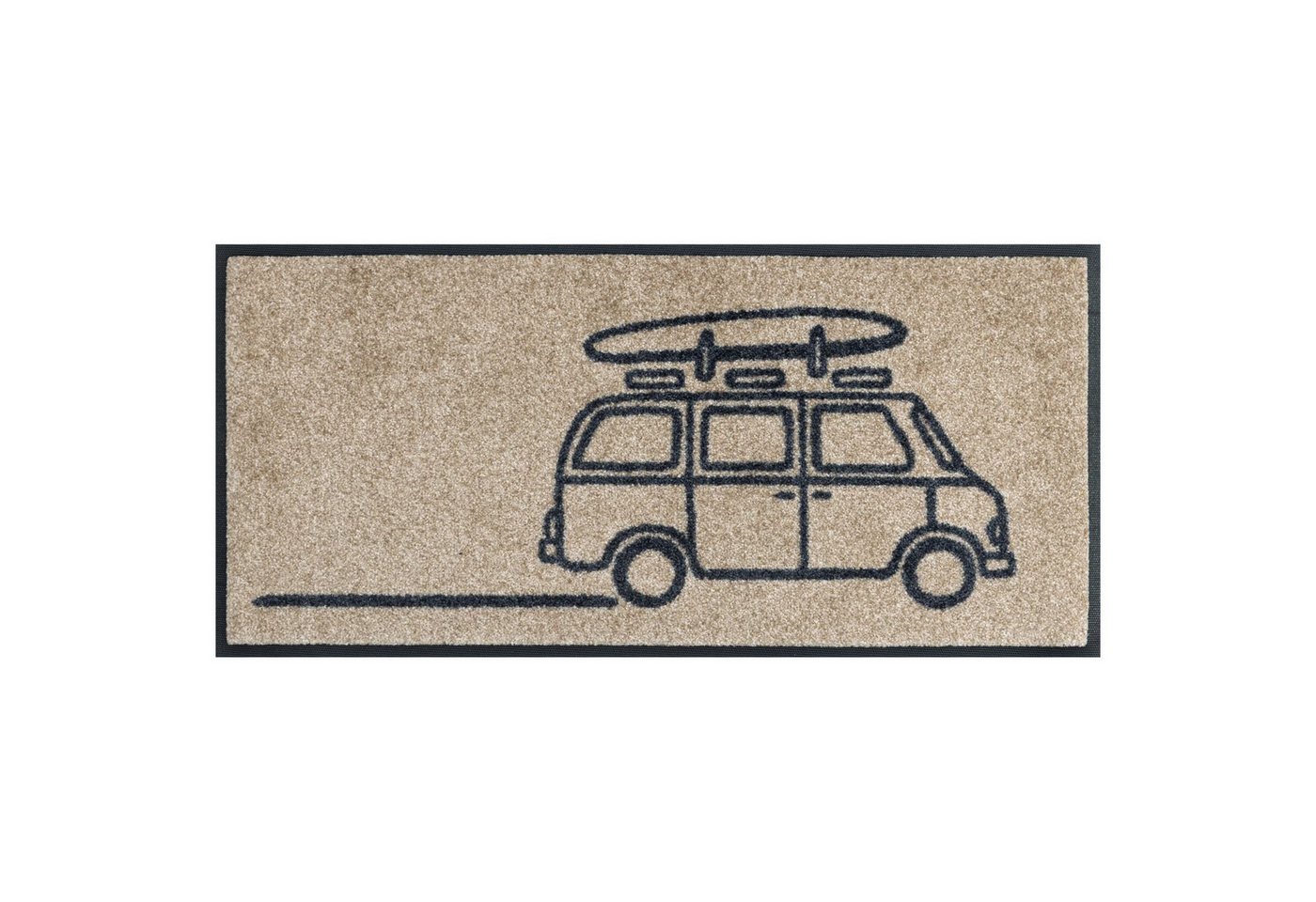 Floornovo Fußmatte Floornovo Schmutzfangmatte Schlicht (beige) waschbare Fussmatte, rechteckig, rutschfest von Floornovo