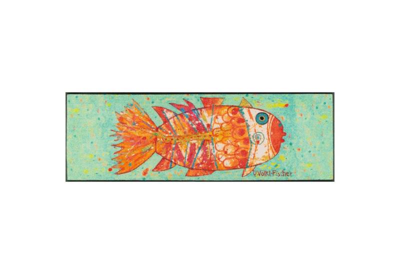 Floornovo Fußmatte Schmutzfangmatte, Unterwasserwelt, 180 x 60 cm, rechteckig, rutschfest von Floornovo