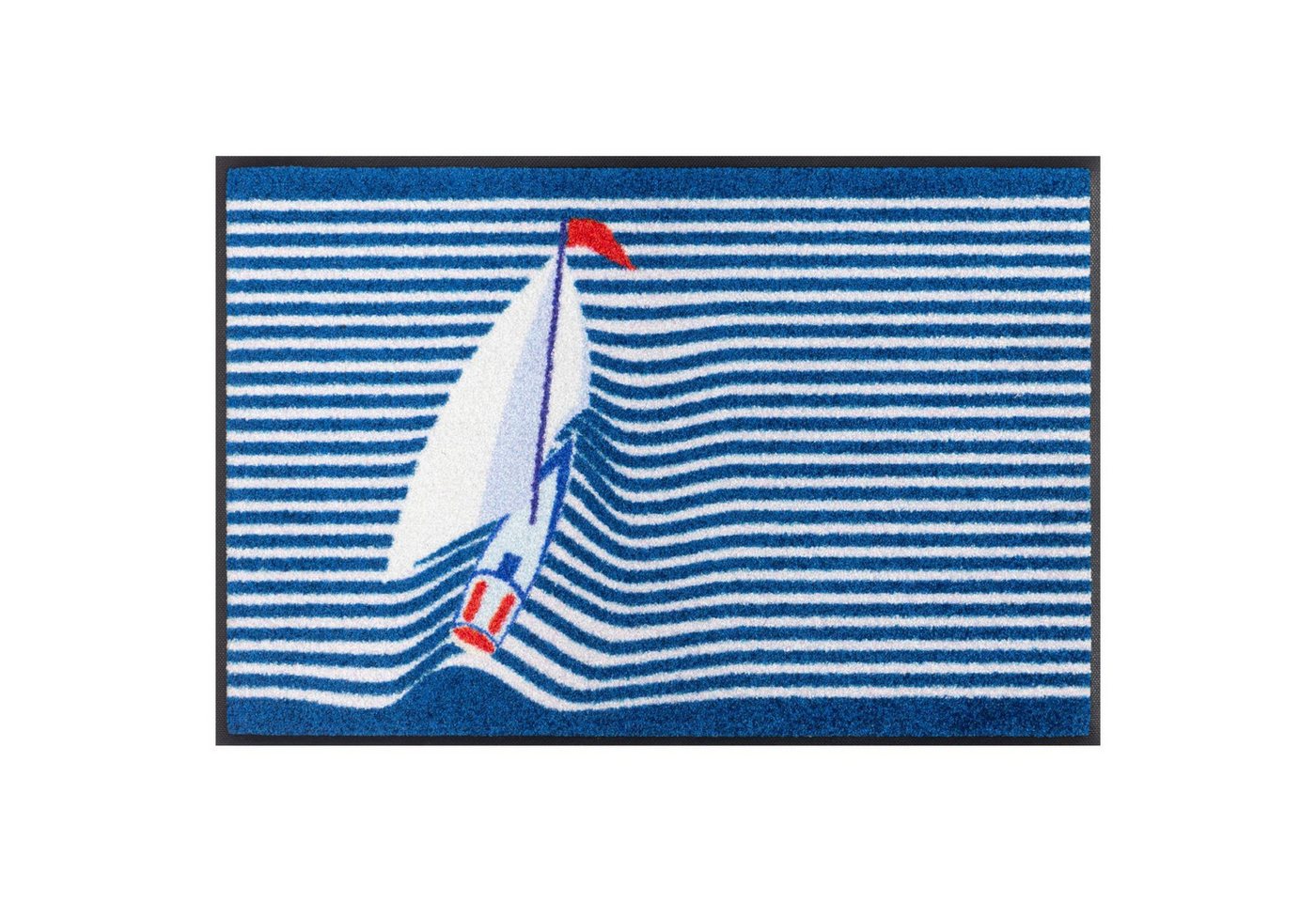 Floornovo Fußmatte Schmutzfangmatte, Windfahrt, 75 x 50 cm, rechteckig, rutschfest Floornovo Fußmatte Schmutzfangmatte, Windfahrt, 75 x 50 cm, rechteckig, rutschfest von Floornovo