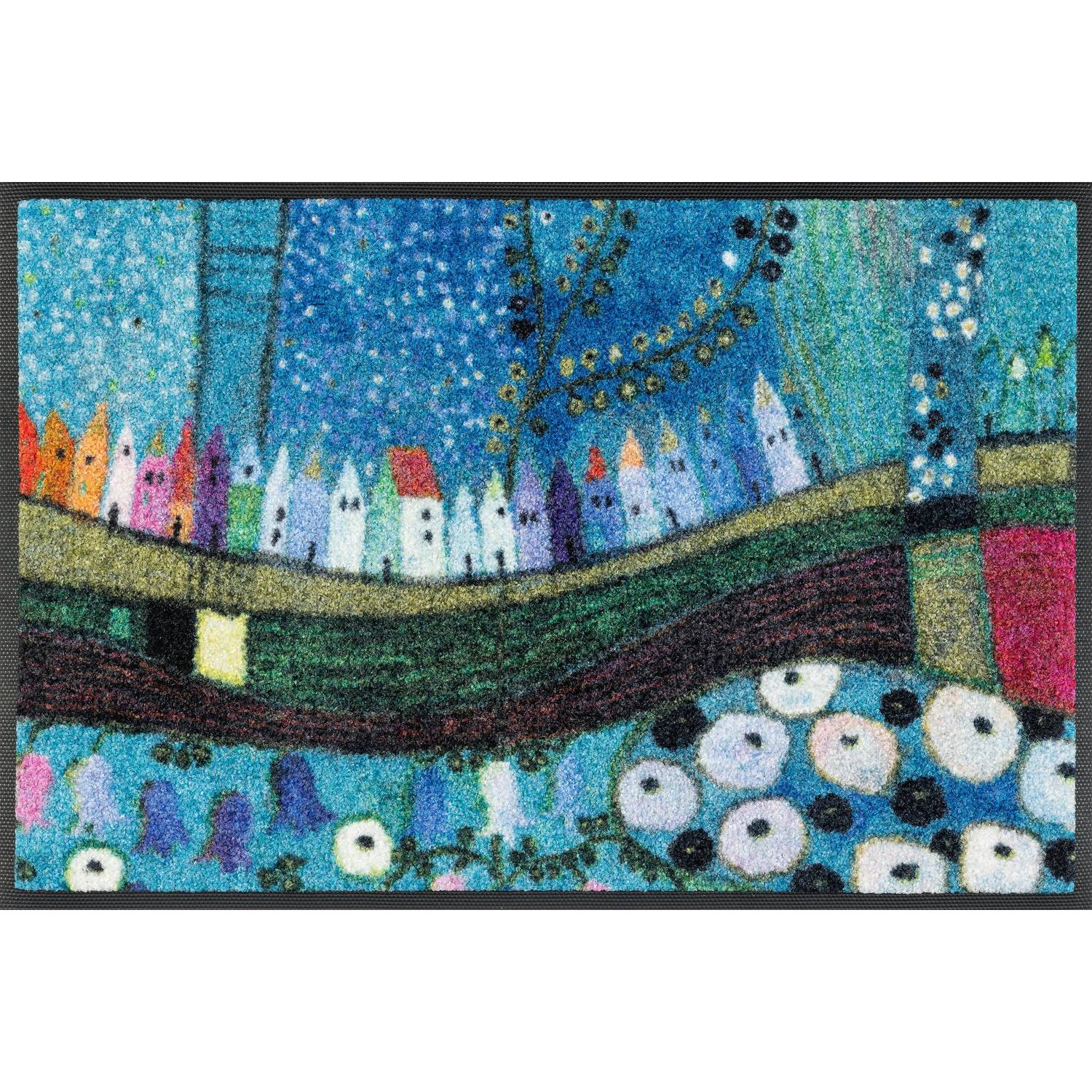 Fußmatte Stadtfluss Schmutzfangmatte waschbar verschiedene Größen Floornovo Trend Design Fußmatte Stadtfluss Schmutzfangmatte waschbar verschiedene Größen Floornovo Trend Design von Floornovo