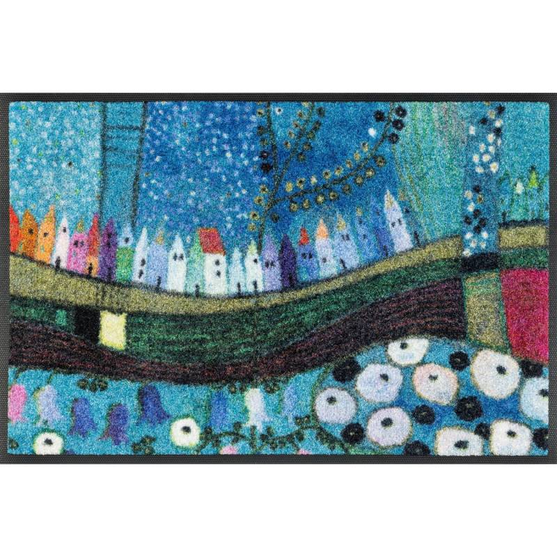 Fußmatte Stadtfluss Schmutzfangmatte waschbar verschiedene Größen Floornovo Trend Design Fußmatte Stadtfluss Schmutzfangmatte waschbar verschiedene Größen Floornovo Trend Design von Floornovo