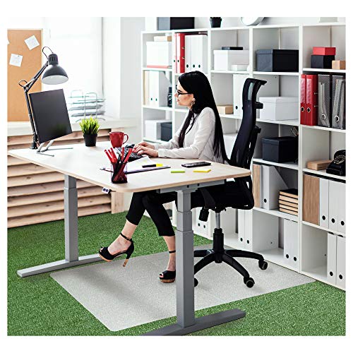 Cleartex Revolutionmat Polypropylen-Stuhlmatte - Niederflorige Teppiche bis zu 6 mm. Rechteckig 73 x 117cm von Floortex