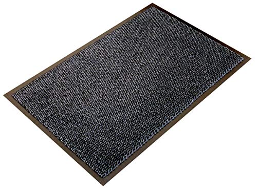 Doortex Schmutzfangmatte | Fußmatte "ultimat" | 120 x 180 cm | aus Mikrofaser | Polypropylen | Vinyl | grau | rechteckig | für den Innenbereich von Floortex
