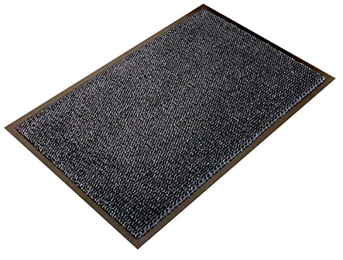 Doortex Schmutzfangmatte | Fußmatte "ultimat" | 120 x 180 cm | aus Mikrofaser | Polypropylen | Vinyl | grau | rechteckig | für den Innenbereich von DOORTEX
