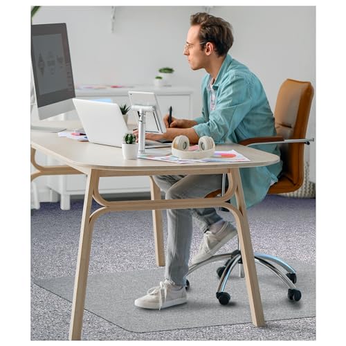 Floortex BioPVC Umweltfreundliche Stuhlmatte für Niederflorteppiche 90 x 120cm, rechteckig von Floortex