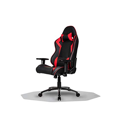 Floortex Bodenschutzmatte Gaming, Zocken, E-Sports, Polycarbonat, transparent, für nieder- bis mittelflorige Teppiche, Original, 96 x 98 cm von Floortex