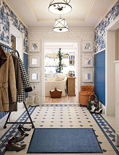 Floortex Doortex Advantagemat Fußmatte, 90 x 120 cm, 90 x 120 cm, Blau von Floortex