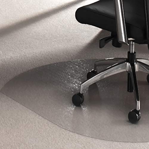 VALUEMAT 120x90cm Phthalatfreie PVC-Stuhlmatte für niederflorige Teppiche bis zu 6mm,90x120cm, konturierte Form von Floortex