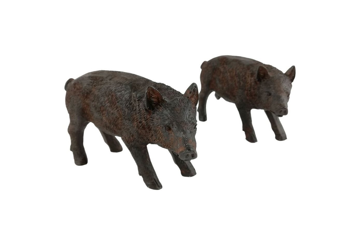 Flor & Decor Import GmbH Tierfigur Wildschweine Antik Braun 11 cm, 3 St. von Flor & Decor Import GmbH