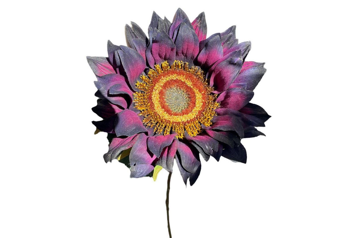 Kunstblume Große lilafarbene bunte Sonnenblume Künstliche Pflanze, 70cm, Flor & Decor Import GmbH von Flor & Decor Import GmbH