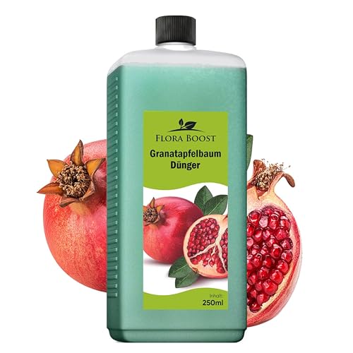 Konfitee Granatapfelbaum Dünger Flora Boost 250ml I Für bis zu 50L Gießwasser I Obstbaum Dünger für Granatapfel Pflanzen I Flüssiger Blatt- & Wurzeldünger I 100% natürlicher Pflanzendünger von Flora Boost