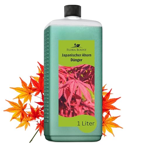 Konfitee Japanischer Ahorn Dünger Flora Boost 1000ml I Für bis zu 200L Gießwasser I Dünger für Ahorn Baum & Sträucher I Flüssiger Blatt- & Wurzeldünger I 100% natürlicher Pflanzendünger von Flora Boost