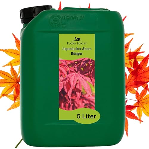 Konfitee Japanischer Ahorn Dünger Flora Boost 5000ml I Für bis zu 1000L Gießwasser I Dünger für Ahorn Baum & Sträucher I Flüssiger Blatt- & Wurzeldünger I 100% natürlicher Pflanzendünger von Flora Boost