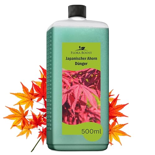 Konfitee Japanischer Ahorn Dünger Flora Boost 500ml I Für bis zu 100L Gießwasser I Dünger für Ahorn Baum & Sträucher I Flüssiger Blatt- & Wurzeldünger I 100% natürlicher Pflanzendünger von Flora Boost