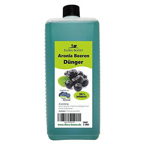 Konfitee Aronia Beeren Dünger Flora Boost 1000ml I Für bis zu 200L Gießwasser I Obst- & Beerendünger für Aronia Pflanzen I Flüssiger Blatt- & Wurzeldünger I 100% natürlicher Pflanzendünger Konfitee Aronia Beeren Dünger Flora Boost 1000ml I Für bis zu 200L Gießwasser I Obst- & Beerendünger für Aronia Pflanzen I Flüssiger Blatt- & Wurzeldünger I 100% natürlicher Pflanzendünger von Flora Boost