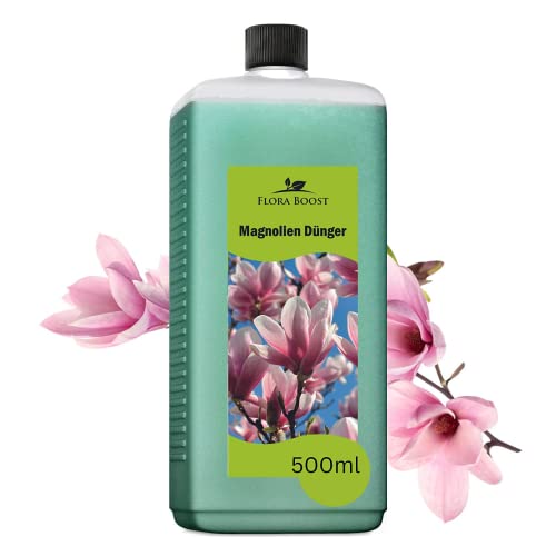 Konfitee Magnolien Dünger Flora Boost 500ml I Für bis zu 100L Gießwasser I Blüten Dünger für Magnolien I Flüssiger Blatt- & Wurzeldünger I 100% natürlicher Pflanzendünger von Flora Boost