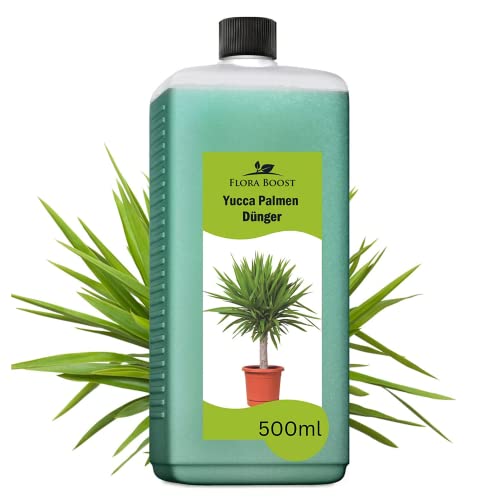 Konfitee Yucca Palmen Dünger Flora Boost 500ml I Für bis zu 100L Gießwasser I Zimmerpflanzen Dünger für Palmlilien I Flüssiger Blatt- & Wurzeldünger I 100% natürlicher Pflanzendünger von Flora Boost