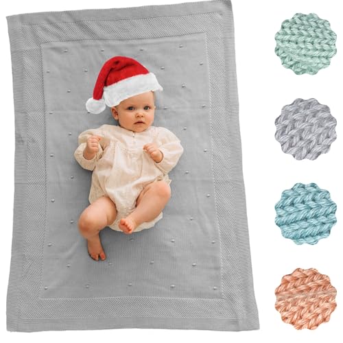 Babydecke Baumwolle (Bio) Mädchen + Junge (75x100 cm), GOTS + OEKO-TEX: Schadstofffrei + Sicher | Baby Decke für Baby Erstausstattung Neugeborene | Erstlingsdecke Sommer & Winter Kuscheldecke (Grau) von Flora Furora