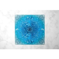 Krebsaltartuch - Seidenaltartuch Tarottuch Sternzeichen Astrologie Wasserzeichen von FloraFaunaAndFairies