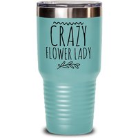 Crazy Flower Lady Becher Isolierte Gärtner Geschenke Florist Geschenk Für Gärtnerin von FloraLoveGiftStore