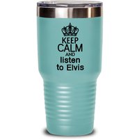 Elvis Fächer Isolierter Becher Presely Geschenke Reisebecher Getränke Für Fan Weihnachten Themen Geschenk von FloraLoveGiftStore