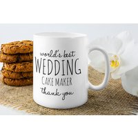 Hochzeit Tortenmacher Tasse Danke Kaffeetasse Bäcker Geschenk Für von FloraLoveGiftStore