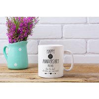 Personalisierte Geschenke, Jubiläumsbecher, 5 Jahre Zusammen, Hochzeitstag Geschenk, 5.jahrestag Geschenk Für Ihn, Kaffeetasse Sie von FloraLoveGiftStore