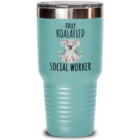 Social Worker Reisebecher Absolvent Isoliert Becher Diplomiert Koalafied Neue Kaffeetasse Geburtstagsgeschenke von FloraLoveGiftStore
