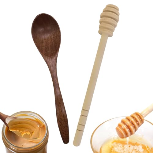 FloraMolly Honiglöffel Holz Set, 2 pcs Griff Holz Mischlöffel, Natürliche Kleine Hölzerne Löffel für Rühren Honig Tee Kaffee Marmelade und Hochzeit Party Bevorzugungen Geschenk FloraMolly Honiglöffel Holz Set, 2 pcs Griff Holz Mischlöffel, Natürliche Kleine Hölzerne Löffel für Rühren Honig Tee Kaffee Marmelade und Hochzeit Party Bevorzugungen Geschenk von FloraMolly