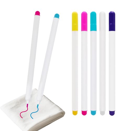 FloraVigo Trickmarker Nähen, 5 teilige textilmarker, Selbstlöschende und wasserlösliche Marker, Nähzubehör für Bekleidungsschneiderei/Nähhandwerk (5 Farben) FloraVigo Trickmarker Nähen, 5 teilige textilmarker, Selbstlöschende und wasserlösliche Marker, Nähzubehör für Bekleidungsschneiderei/Nähhandwerk (5 Farben) von FloraVigo