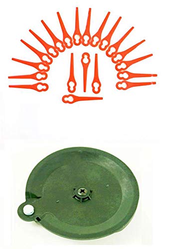 Florabest 20 Messer & 1 Schneidscheibe LIDL Akku Rasentrimmer Fat 18 B2 IAN 95940 (Schneidplättchen, Plastik Messer Messerchen Plaste PA6) von Florabest