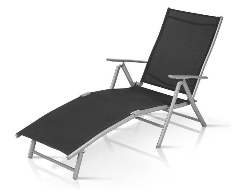 Florabest Gartenliege FLORABEST Liegestuhl Sonnenliege Alu Grau Klappbar verstellbar Gartenm von Florabest