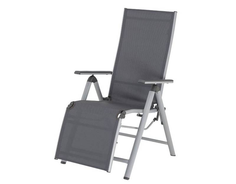Florabest Gartenstuhl FLORABEST Relaxsessel Alu Grau 7-fach verstellbar Garten Hochlehner von Florabest