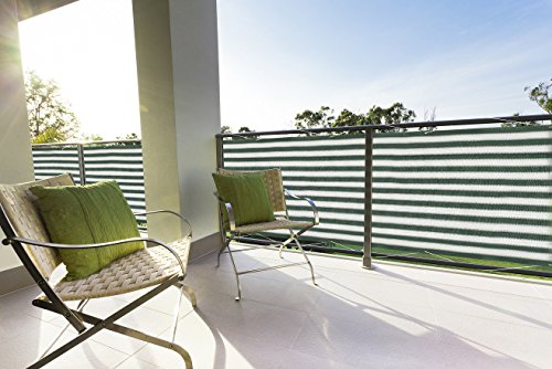 Floracord Balkonumrandung HDPE 0,90 x 5 m, grün/weiß/mehrfarbig von Floracord