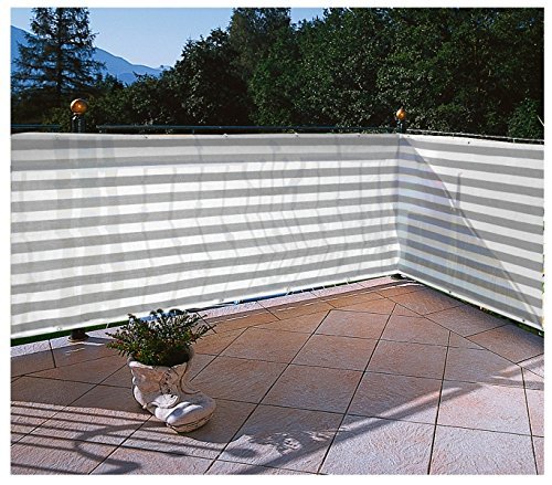 Floracord Balkonumrandung HDPE 0,90 x 5m, grau/weiß/mehrfarbig von Floracord