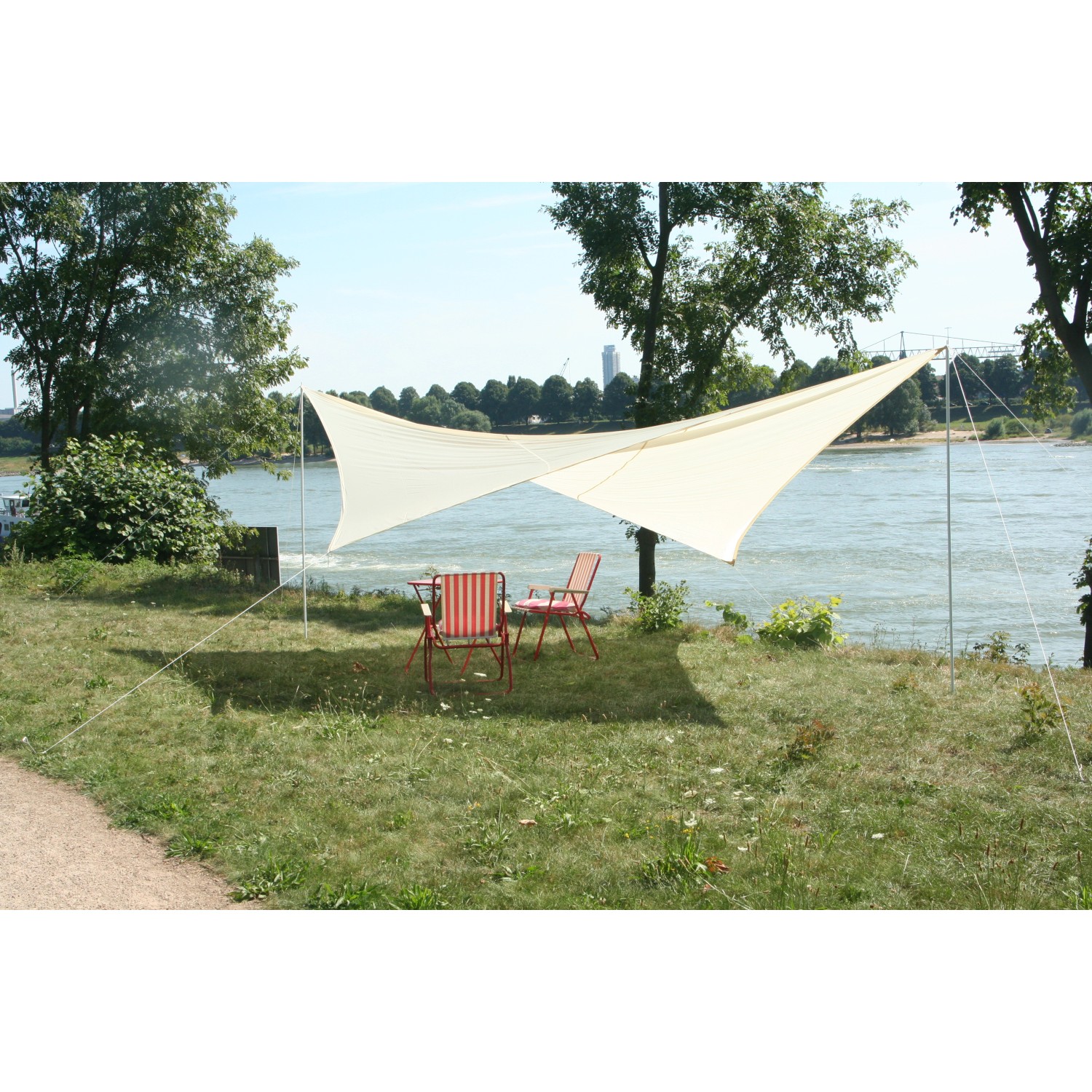 Floracord Camping Viereckssonnensegel Sand 400 cm x 400 cm von Floracord