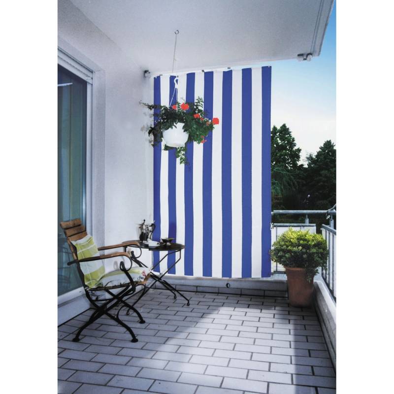 Floracord Senkrechtsonnensegel Blau-Weiß 230 cm x 140 cm von Floracord