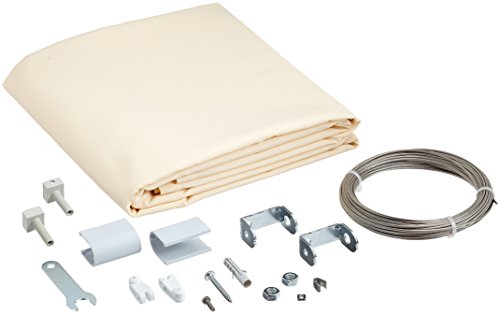 Floracord Sonnensegel Bausatz Universal - 420x140cm, Segelfarbe Elfenbein, Bausatz mit 14 Edelstahlseil und Sonnensegel mit 34 Laufhaken, Polybag, beige, 04-77-03-38P Floracord Sonnensegel Bausatz Universal - 420x140cm, Segelfarbe Elfenbein, Bausatz mit 14 Edelstahlseil und Sonnensegel mit 34 Laufhaken, Polybag, beige, 04-77-03-38P von Floracord