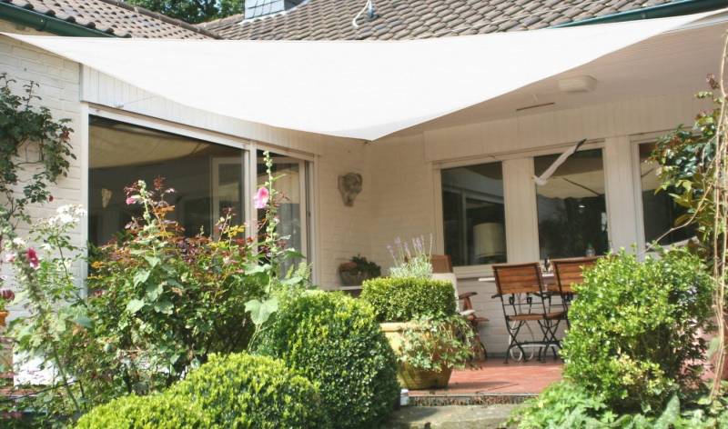 Floracord Sonnensegel Dreieck, B: 500 cm, cremeweiß von Floracord